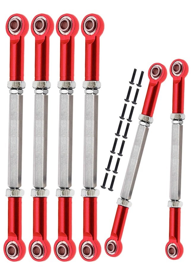 ARRCat Turnbuckles Camber Links Upgrades Parts for Ecx 1/10 2WD Ruckus Axe Brutus Circuit AMP MT AMP DB AMP Crush K&N Torment,6PCS Aluminum Adjustable Turnbuckles,Replace ECX1046,Red - Image 1